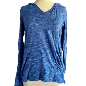 Womens Shirt Size Large Blue Long Sleeve Workout Running Hiking Camping Outdoors